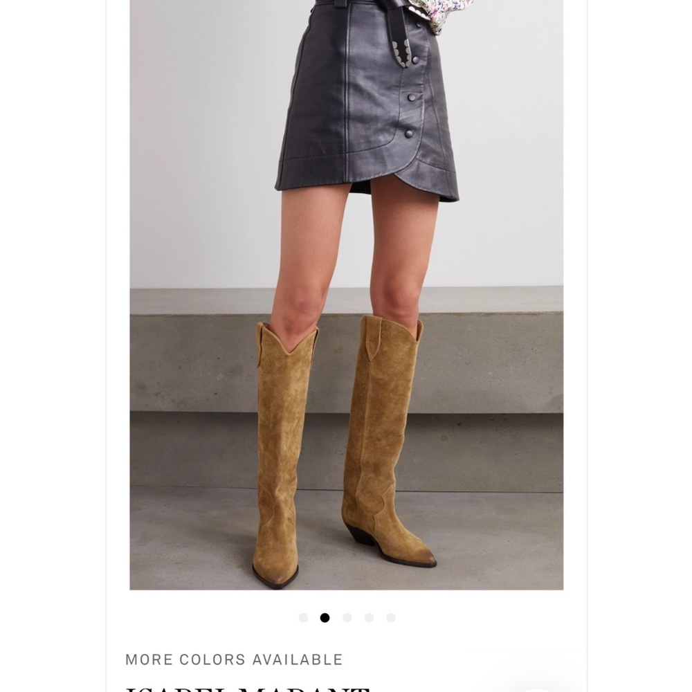 Ganni Black Leather Skirt
